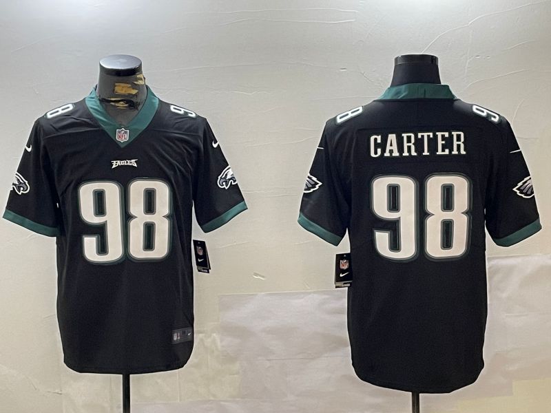 Men Philadelphia Eagles #98 Carter Black 2024 Nike Limited NFL Jersey style 2->philadelphia eagles->NFL Jersey